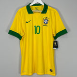 Shop 2013/14 BRAZIL RONALDINHO #10 *BNWT* HOME SHIRT (XL) NIKE, classic football shirts, vintage football shirts & retro soccer jerseys at Cult Kits