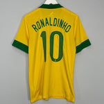 Shop 2013/14 BRAZIL RONALDINHO #10 HOME SHIRT (M) NIKE, classic football shirts, vintage football shirts & retro soccer jerseys at Cult Kits