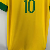 Shop 2013/14 BRAZIL RONALDINHO #10 HOME SHIRT (M) NIKE, classic football shirts, vintage football shirts & retro soccer jerseys at Cult Kits