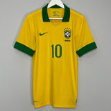 Shop 2013/14 BRAZIL RONALDINHO #10 HOME SHIRT (M) NIKE, classic football shirts, vintage football shirts & retro soccer jerseys at Cult Kits