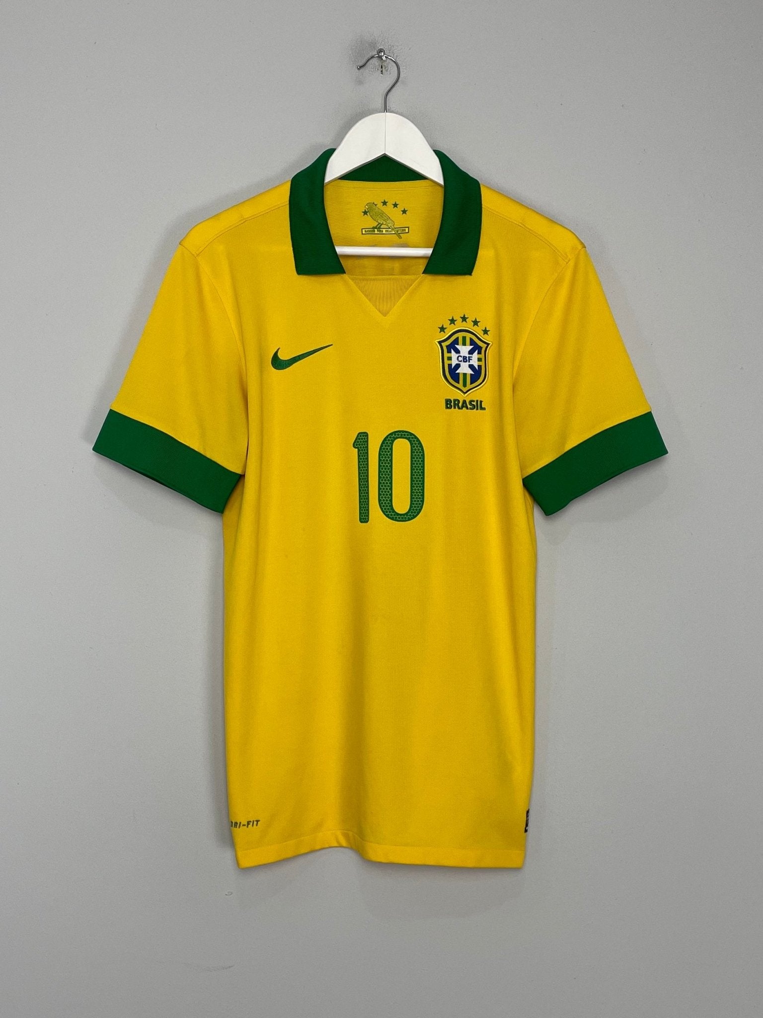 Shop 2013/14 BRAZIL RONALDINHO #10 HOME SHIRT (M) NIKE, classic football shirts, vintage football shirts & retro soccer jerseys at Cult Kits