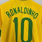 Shop 2013/14 BRAZIL RONALDINHO #10 HOME SHIRT (M) NIKE, classic football shirts, vintage football shirts & retro soccer jerseys at Cult Kits