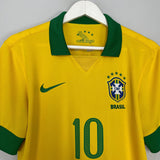 Shop 2013/14 BRAZIL RONALDINHO #10 HOME SHIRT (M) NIKE, classic football shirts, vintage football shirts & retro soccer jerseys at Cult Kits