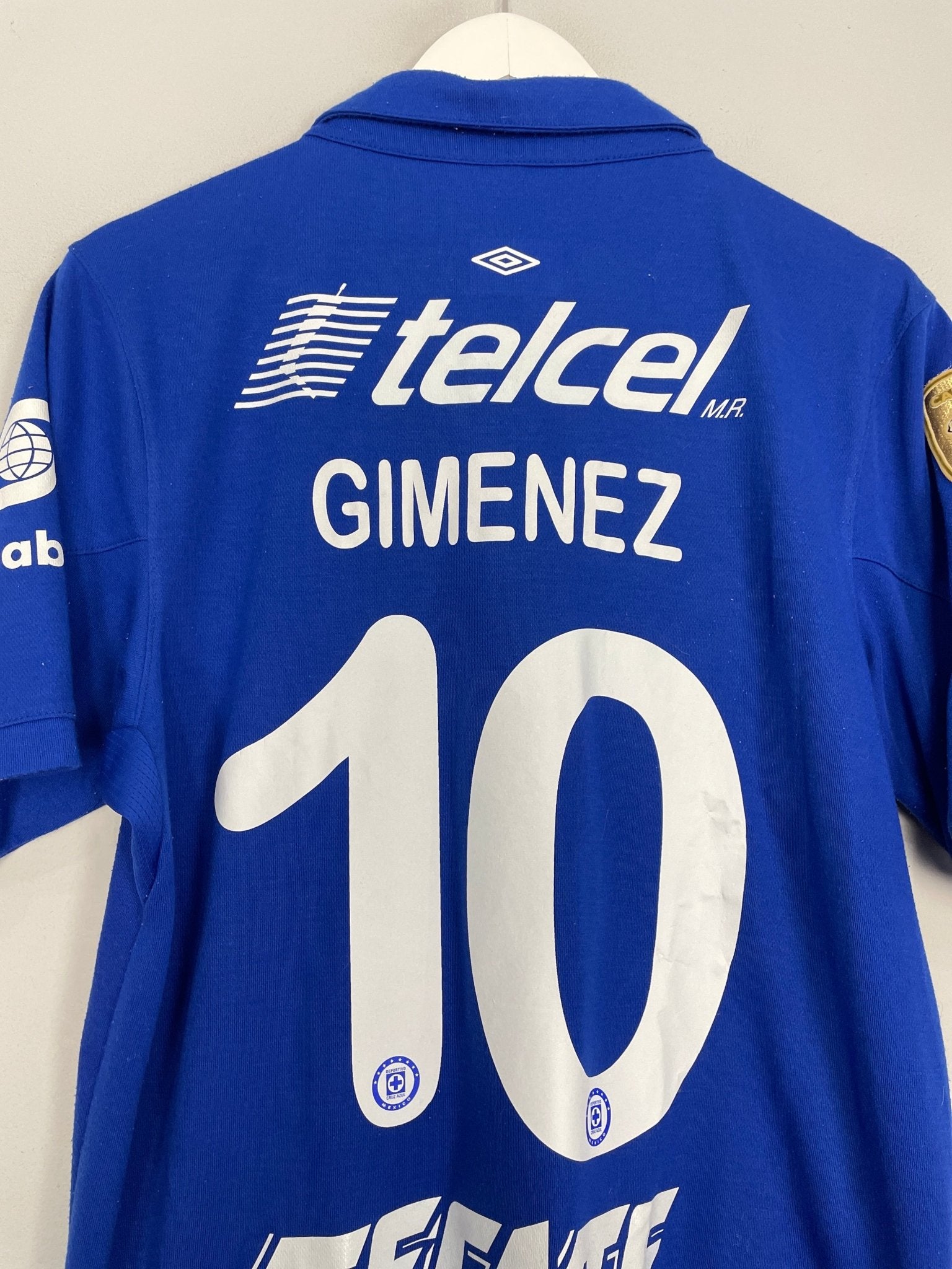 Shop 2013/14 CRUZ AZUL GIMENEZ #10 HOME SHIRT (L) UMBRO, classic football shirts, vintage football shirts & retro soccer jerseys at Cult Kits