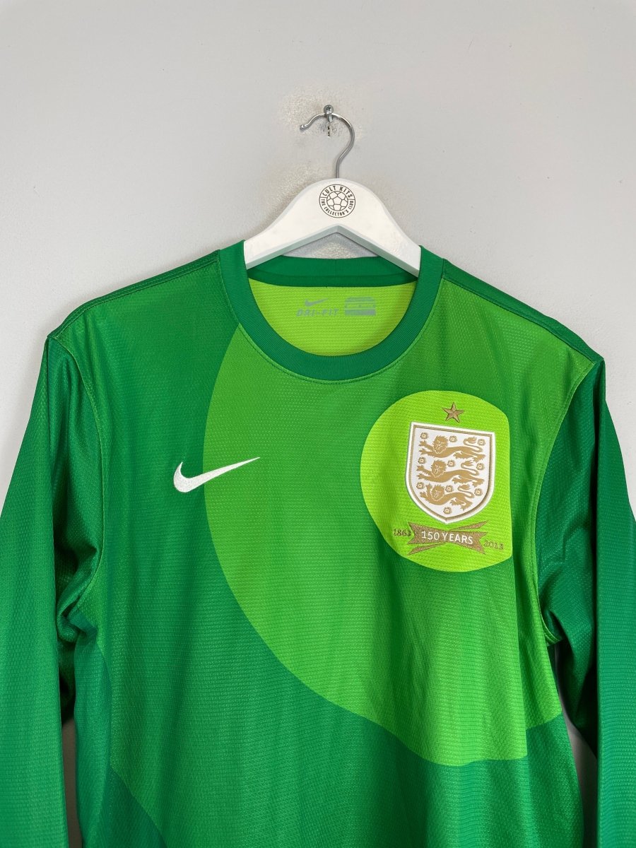 2013/14 ENGLAND *150 YEARS* GK SHIRT (M) NIKE - Cult Kits - Medium - Buy Vintage Football Shirts, Authentic Retro Football Shirts For Sale, Classic Football Shirts & Soccer Jersey