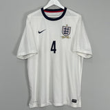 Shop 2013/14 ENGLAND GERRARD #4 *150 YEAR* HOME SHIRT (XL) NIKE, classic football shirts, vintage football shirts & retro soccer jerseys at Cult Kits