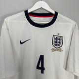 Shop 2013/14 ENGLAND GERRARD #4 *150 YEAR* HOME SHIRT (XL) NIKE, classic football shirts, vintage football shirts & retro soccer jerseys at Cult Kits