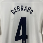 Shop 2013/14 ENGLAND GERRARD #4 *150 YEAR* HOME SHIRT (XL) NIKE, classic football shirts, vintage football shirts & retro soccer jerseys at Cult Kits