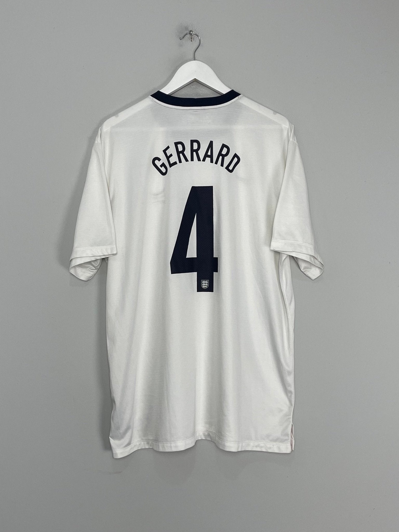 Shop 2013/14 ENGLAND GERRARD #4 *150 YEAR* HOME SHIRT (XL) NIKE, classic football shirts, vintage football shirts & retro soccer jerseys at Cult Kits