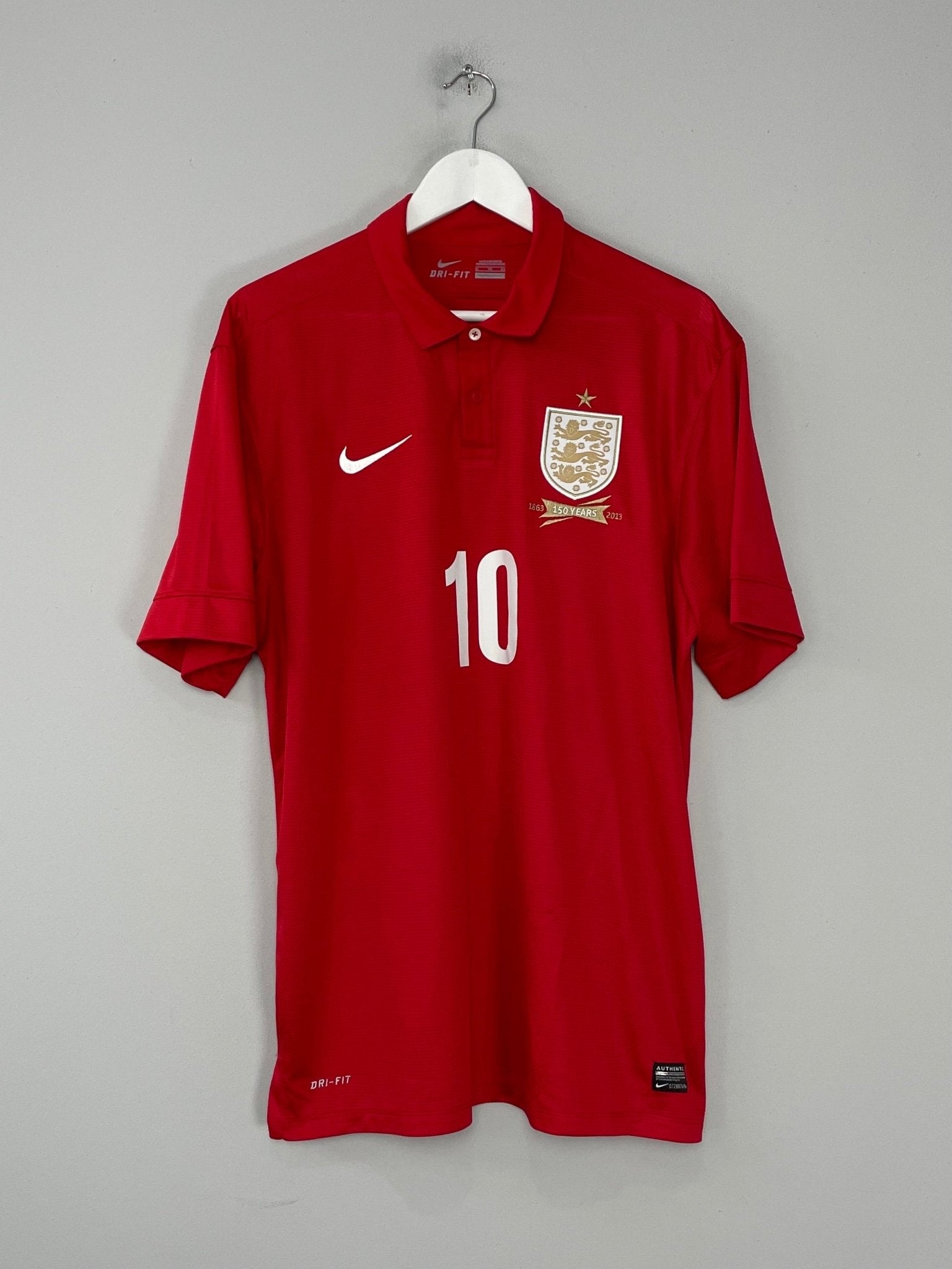 Shop 2013/14 ENGLAND ROONEY #10 *150 YEAR* AWAY SHIRT (XL) NIKE, classic football shirts, vintage football shirts & retro soccer jerseys at Cult Kits