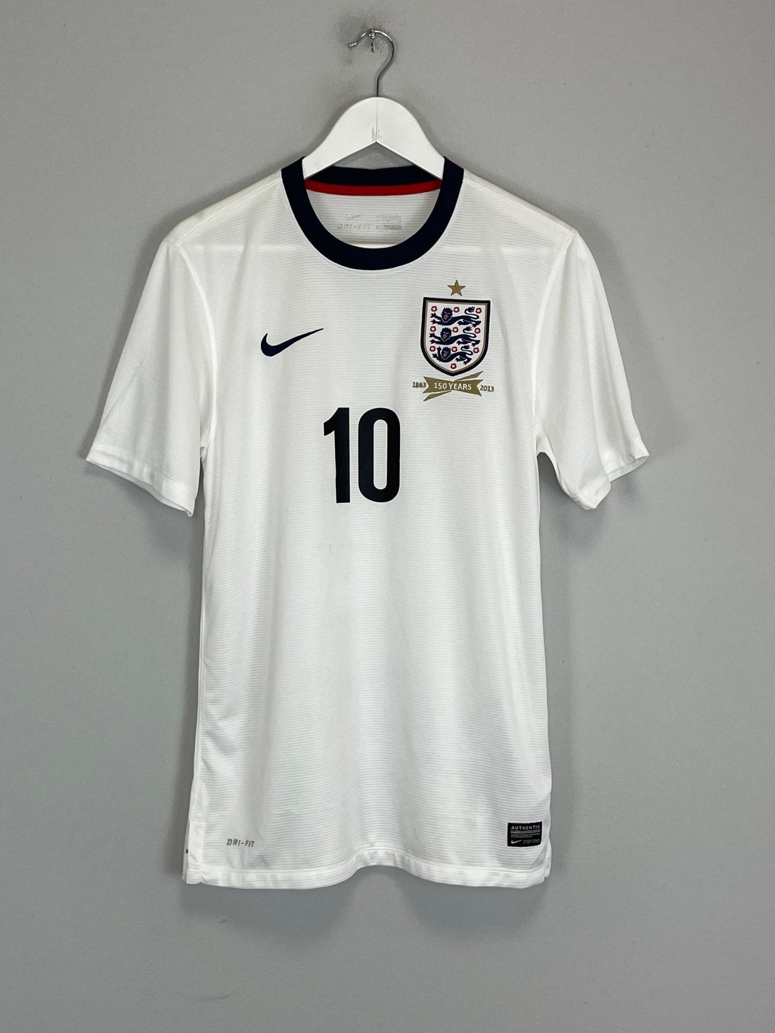 Shop 2013/14 ENGLAND ROONEY #10 *150 YEAR* HOME SHIRT (S) NIKE, classic football shirts, vintage football shirts & retro soccer jerseys at Cult Kits