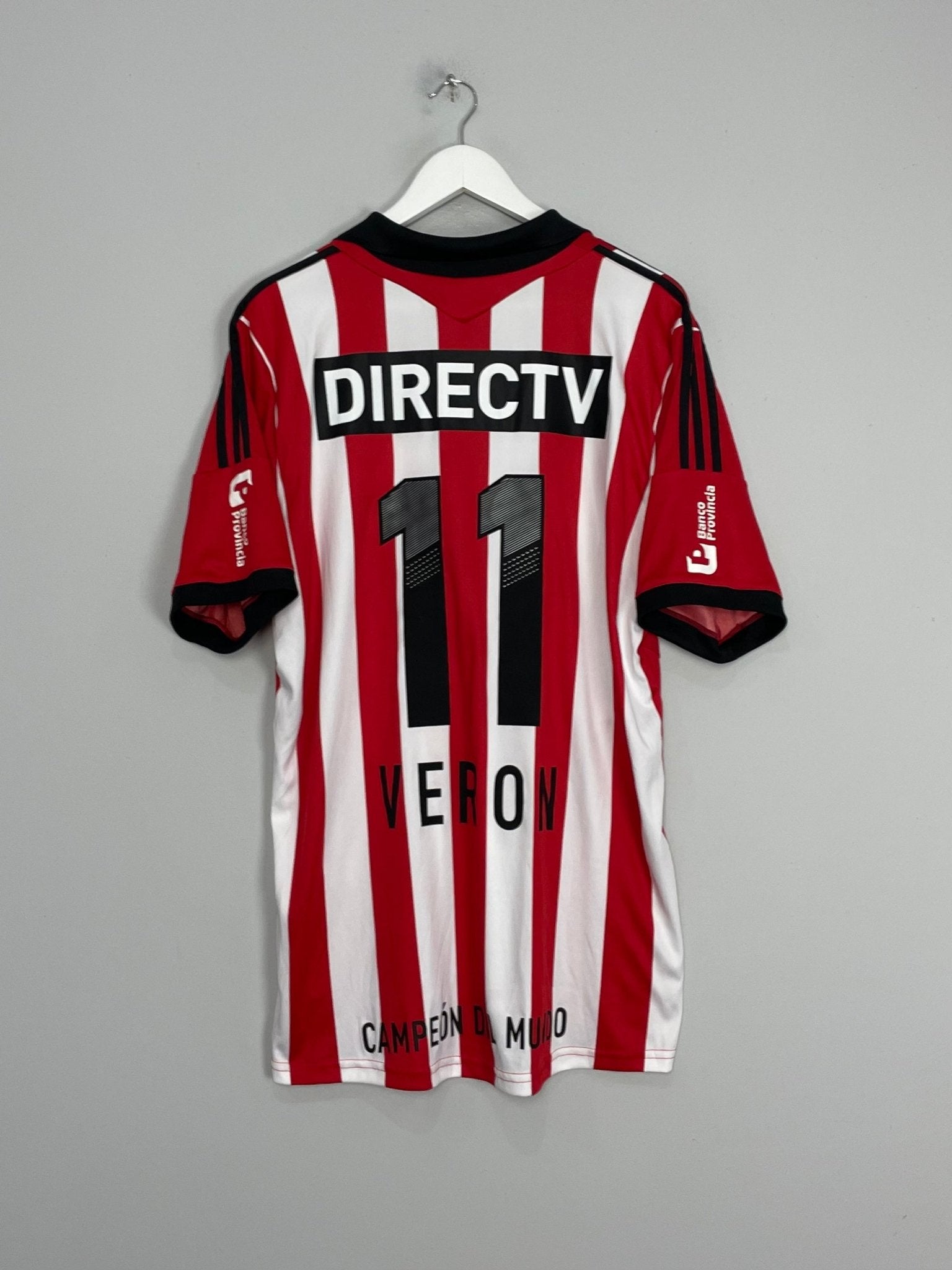 Shop 2013/14 ESTUDIANTES VERON #11 HOME SHIRT (XL) ADIDAS, classic football shirts, vintage football shirts & retro soccer jerseys at Cult Kits
