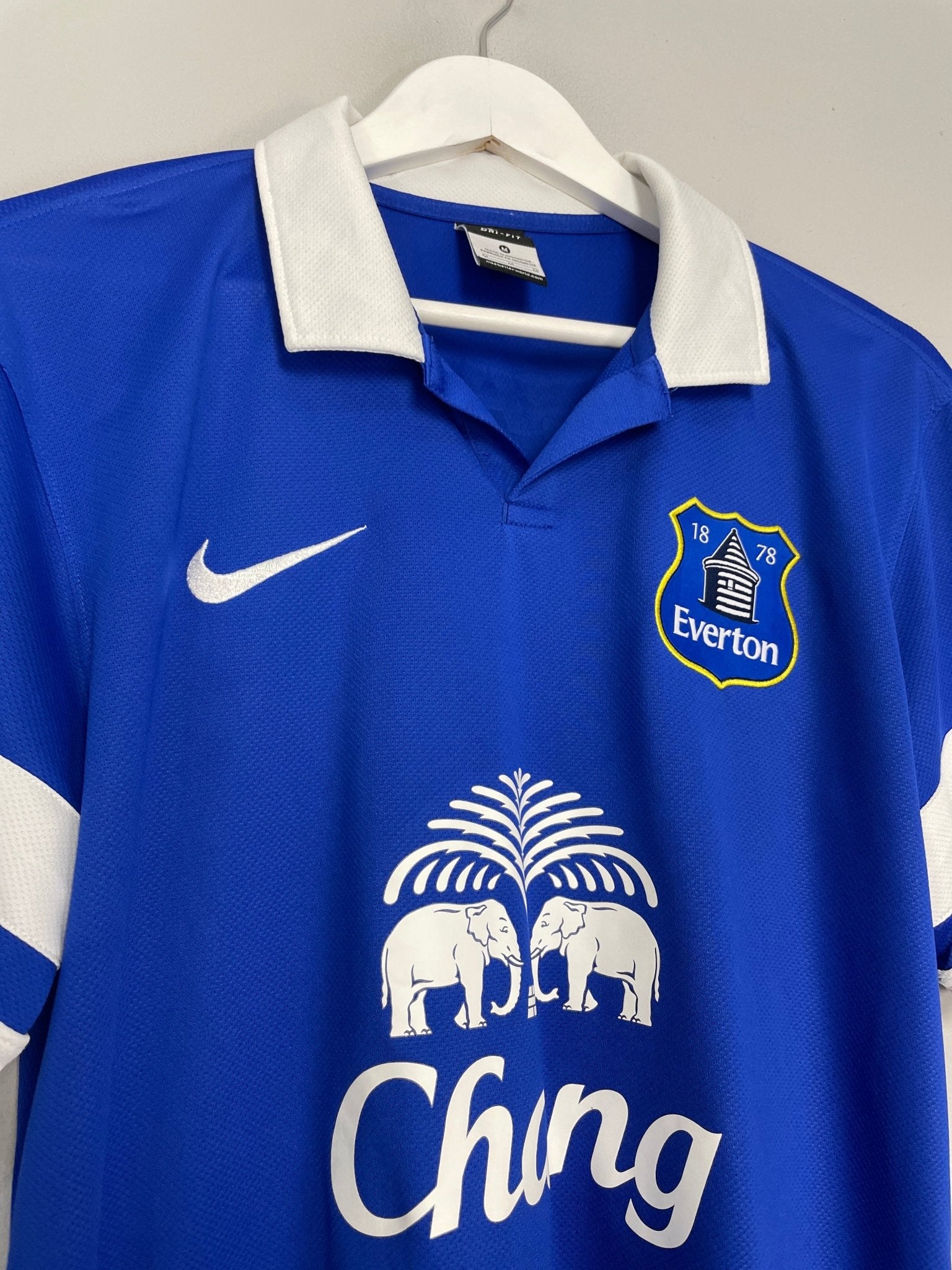 Shop 2013/14 EVERTON JELAVIC #7 HOME SHIRT (M) NIKE, classic football shirts, vintage football shirts & retro soccer jerseys at Cult Kits