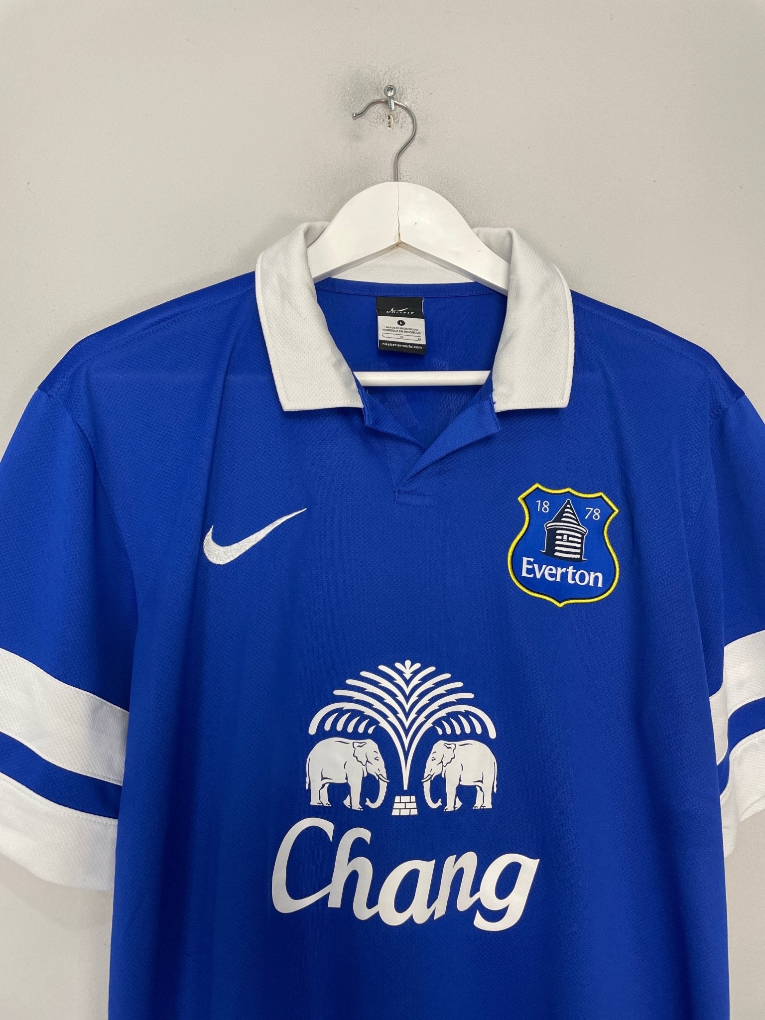 Shop 2013/14 EVERTON LUKAKU #17 HOME SHIRT (L) NIKE, classic football shirts, vintage football shirts & retro soccer jerseys at Cult Kits