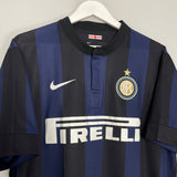 Shop 2013/14 INTER MILAN HOME SHIRT (XL) NIKE, classic football shirts, vintage football shirts & retro soccer jerseys at Cult Kits