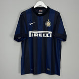 Shop 2013/14 INTER MILAN HOME SHIRT (XL) NIKE, classic football shirts, vintage football shirts & retro soccer jerseys at Cult Kits