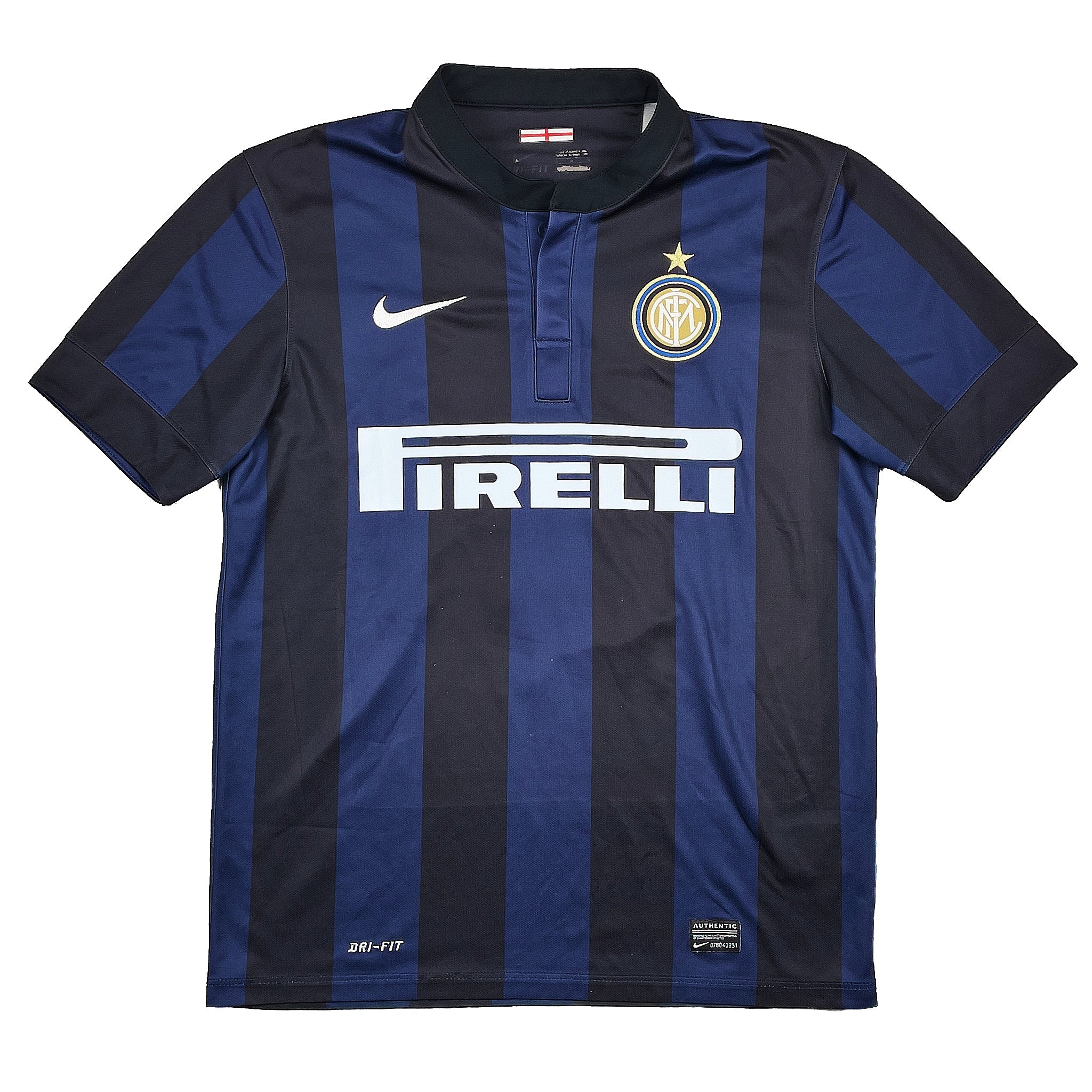 Buy 2013/14 INTER MILAN J.ZANETTI 4 HOME SHIRT (M) NIKE ~ Free worldwide shipping available ~ Authentic Vintage Football Shirts from Cult Kits