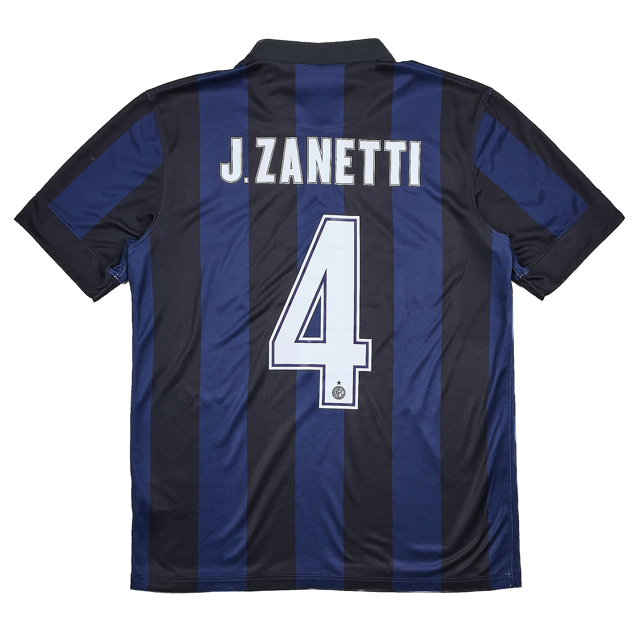 Buy 2013/14 INTER MILAN J.ZANETTI 4 HOME SHIRT (M) NIKE ~ Free worldwide shipping available ~ Authentic Vintage Football Shirts from Cult Kits