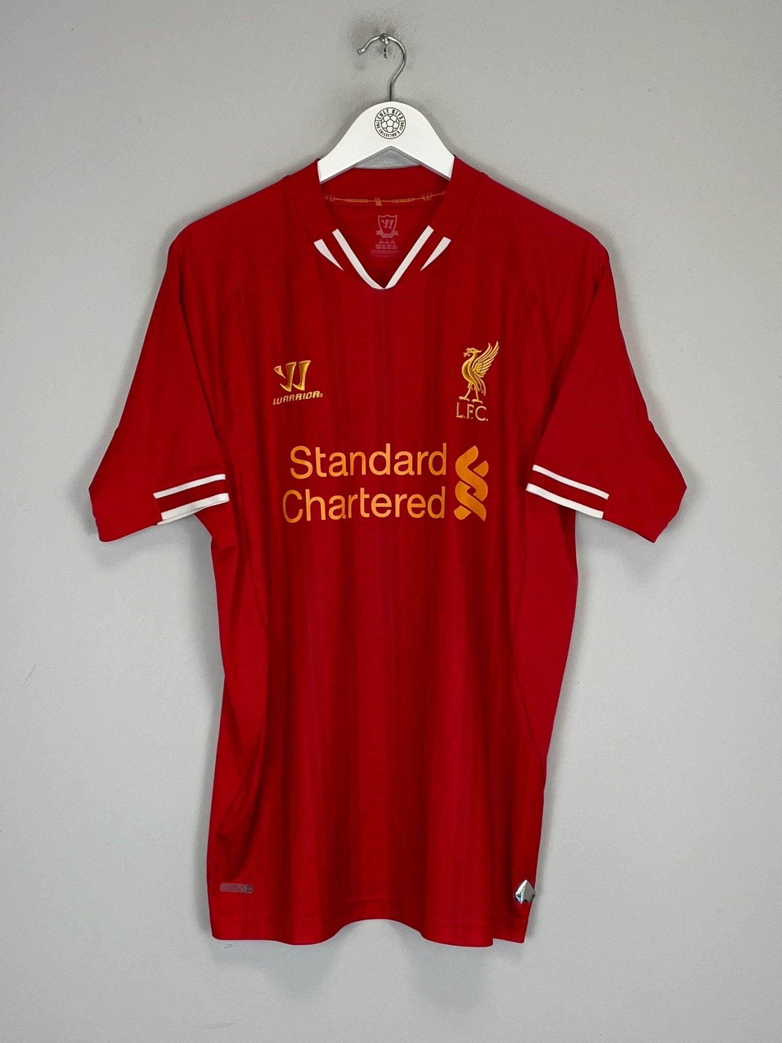 Shop 2013/14 LIVERPOOL GERRARD #8 HOME SHIRT (L) NEW BALANCE, classic football shirts, vintage football shirts & retro soccer jerseys at Cult Kits