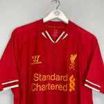 Shop 2013/14 LIVERPOOL GERRARD #8 HOME SHIRT (L) NEW BALANCE, classic football shirts, vintage football shirts & retro soccer jerseys at Cult Kits