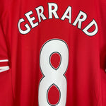 Shop 2013/14 LIVERPOOL GERRARD #8 HOME SHIRT (L) NEW BALANCE, classic football shirts, vintage football shirts & retro soccer jerseys at Cult Kits