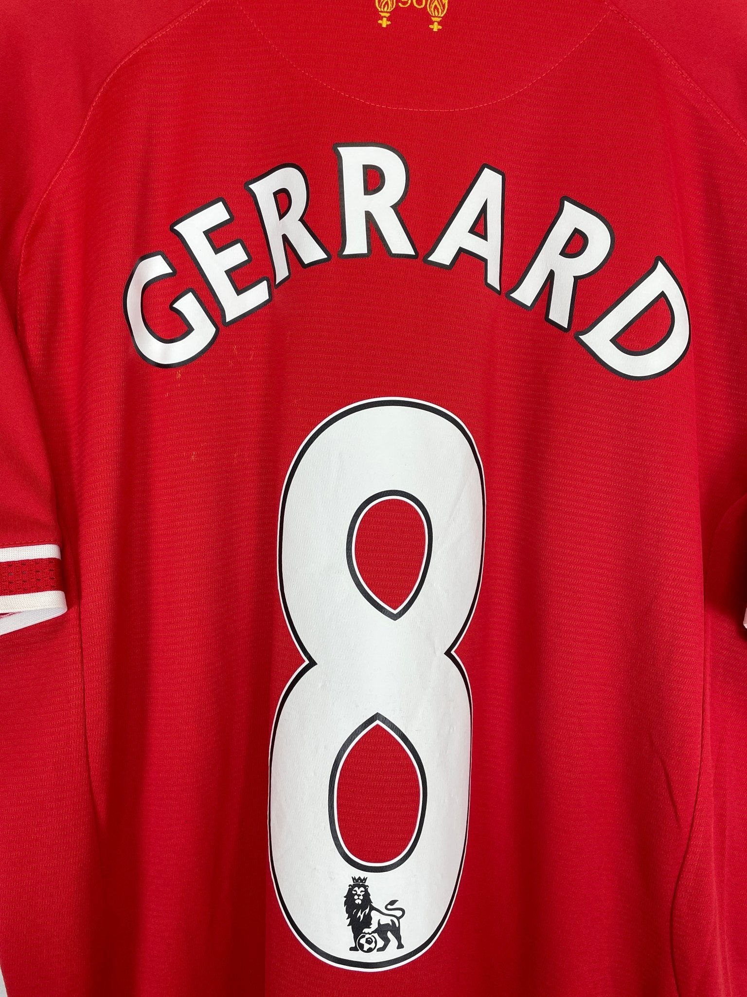 Shop 2013/14 LIVERPOOL GERRARD #8 HOME SHIRT (L) NEW BALANCE, classic football shirts, vintage football shirts & retro soccer jerseys at Cult Kits