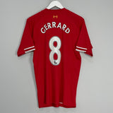 Shop 2013/14 LIVERPOOL GERRARD #8 HOME SHIRT (M) WARRIOR, classic football shirts, vintage football shirts & retro soccer jerseys at Cult Kits