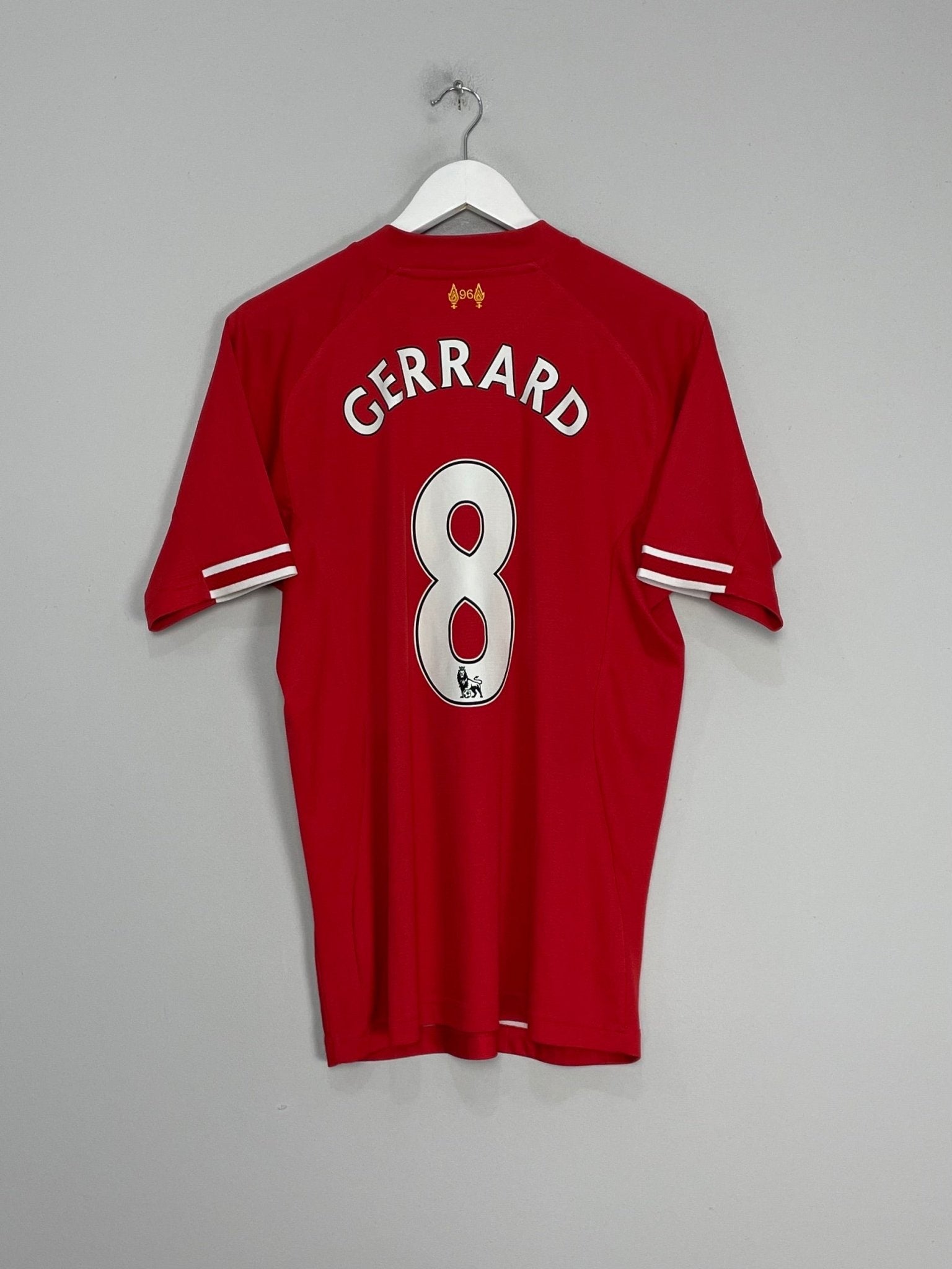 Shop 2013/14 LIVERPOOL GERRARD #8 HOME SHIRT (M) WARRIOR, classic football shirts, vintage football shirts & retro soccer jerseys at Cult Kits