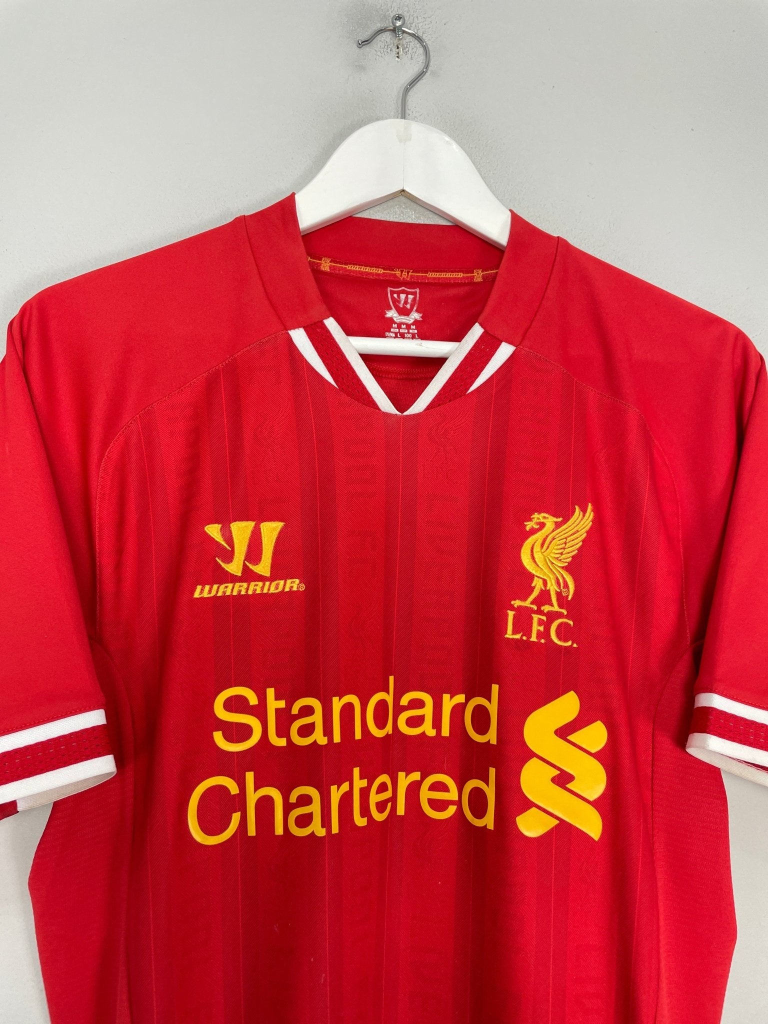 Shop 2013/14 LIVERPOOL GERRARD #8 HOME SHIRT (M) WARRIOR, classic football shirts, vintage football shirts & retro soccer jerseys at Cult Kits