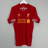 Shop 2013/14 LIVERPOOL GERRARD #8 HOME SHIRT (M) WARRIOR, classic football shirts, vintage football shirts & retro soccer jerseys at Cult Kits