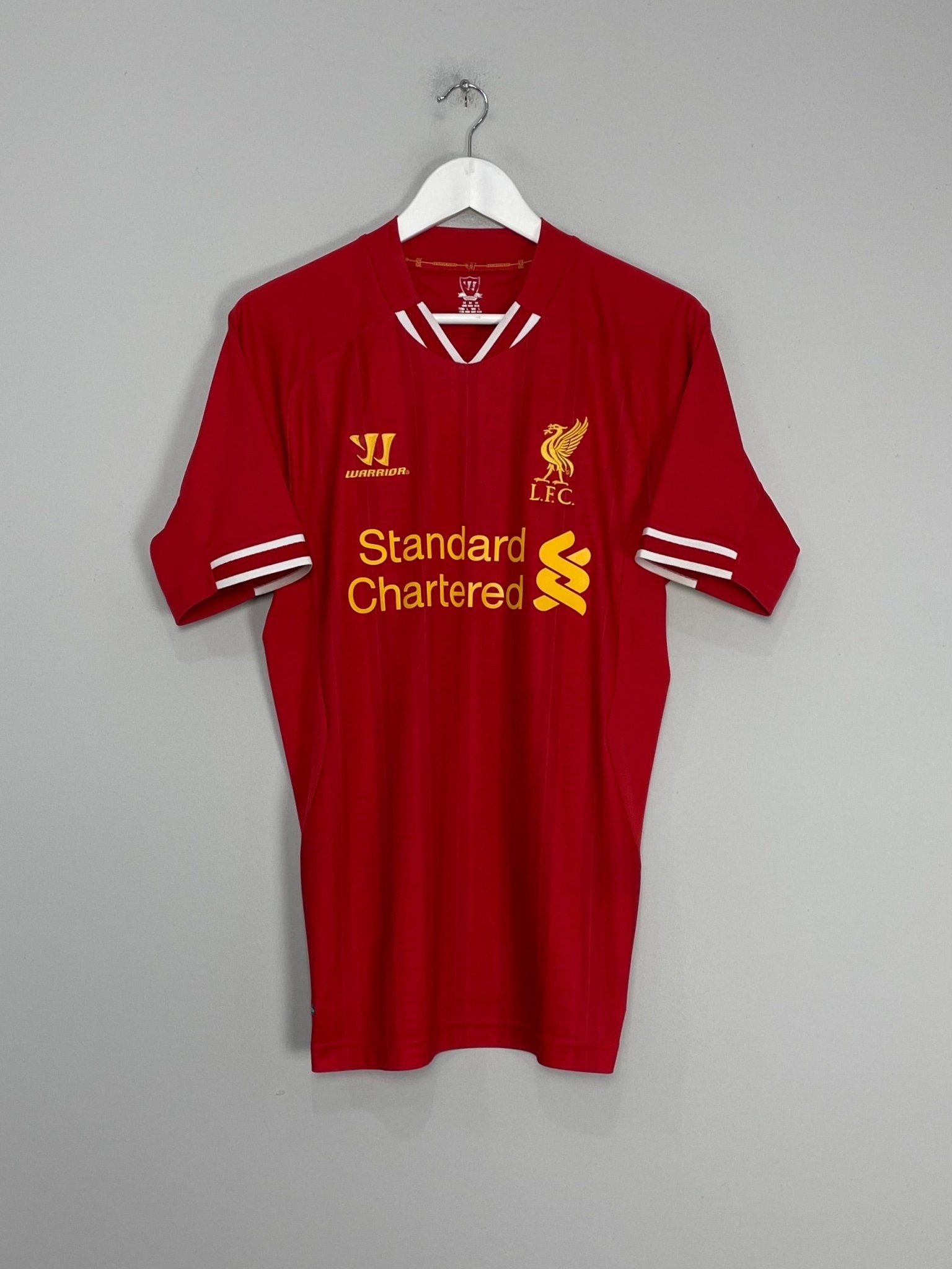 Shop 2013/14 LIVERPOOL GERRARD #8 HOME SHIRT (M) WARRIOR, classic football shirts, vintage football shirts & retro soccer jerseys at Cult Kits