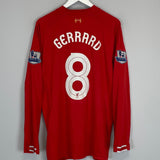 Shop 2013/14 LIVERPOOL GERRARD #8 L/S HOME SHIRT (XL) WARRIOR, classic football shirts, vintage football shirts & retro soccer jerseys at Cult Kits