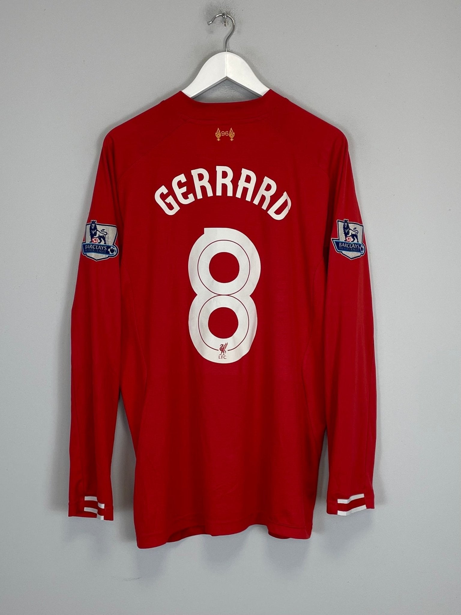 Shop 2013/14 LIVERPOOL GERRARD #8 L/S HOME SHIRT (XL) WARRIOR, classic football shirts, vintage football shirts & retro soccer jerseys at Cult Kits