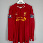 Shop 2013/14 LIVERPOOL GERRARD #8 L/S HOME SHIRT (XL) WARRIOR, classic football shirts, vintage football shirts & retro soccer jerseys at Cult Kits
