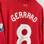 Shop 2013/14 LIVERPOOL GERRARD #8 L/S HOME SHIRT (XL) WARRIOR, classic football shirts, vintage football shirts & retro soccer jerseys at Cult Kits