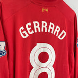 Shop 2013/14 LIVERPOOL GERRARD #8 L/S HOME SHIRT (XL) WARRIOR, classic football shirts, vintage football shirts & retro soccer jerseys at Cult Kits