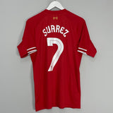 Shop 2013/14 LIVERPOOL SUAREZ #7 HOME SHIRT (M) WARRIOR, classic football shirts, vintage football shirts & retro soccer jerseys at Cult Kits