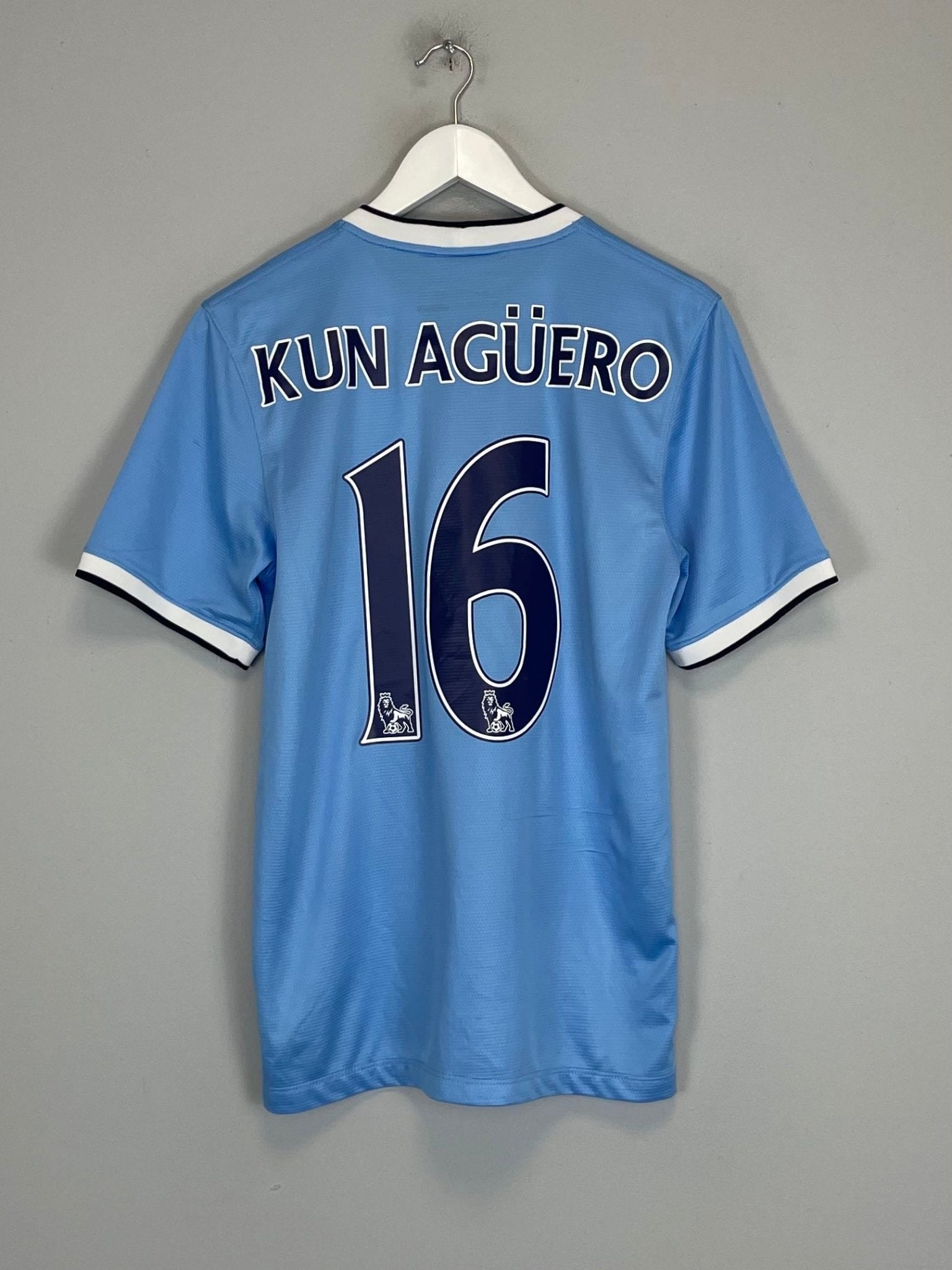 Shop 2013/14 MANCHESTER CITY KUN AGUERO #16 HOME SHIRT (S) NIKE, classic football shirts, vintage football shirts & retro soccer jerseys at Cult Kits