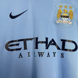 Shop 2013/14 MANCHESTER CITY SILVA #21 HOME SHIRT (M) NIKE, classic football shirts, vintage football shirts & retro soccer jerseys at Cult Kits