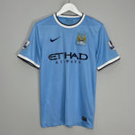 Shop 2013/14 MANCHESTER CITY SILVA #21 HOME SHIRT (M) NIKE, classic football shirts, vintage football shirts & retro soccer jerseys at Cult Kits