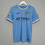 Shop 2013/14 MANCHESTER CITY SILVA #21 HOME SHIRT (M) NIKE, classic football shirts, vintage football shirts & retro soccer jerseys at Cult Kits