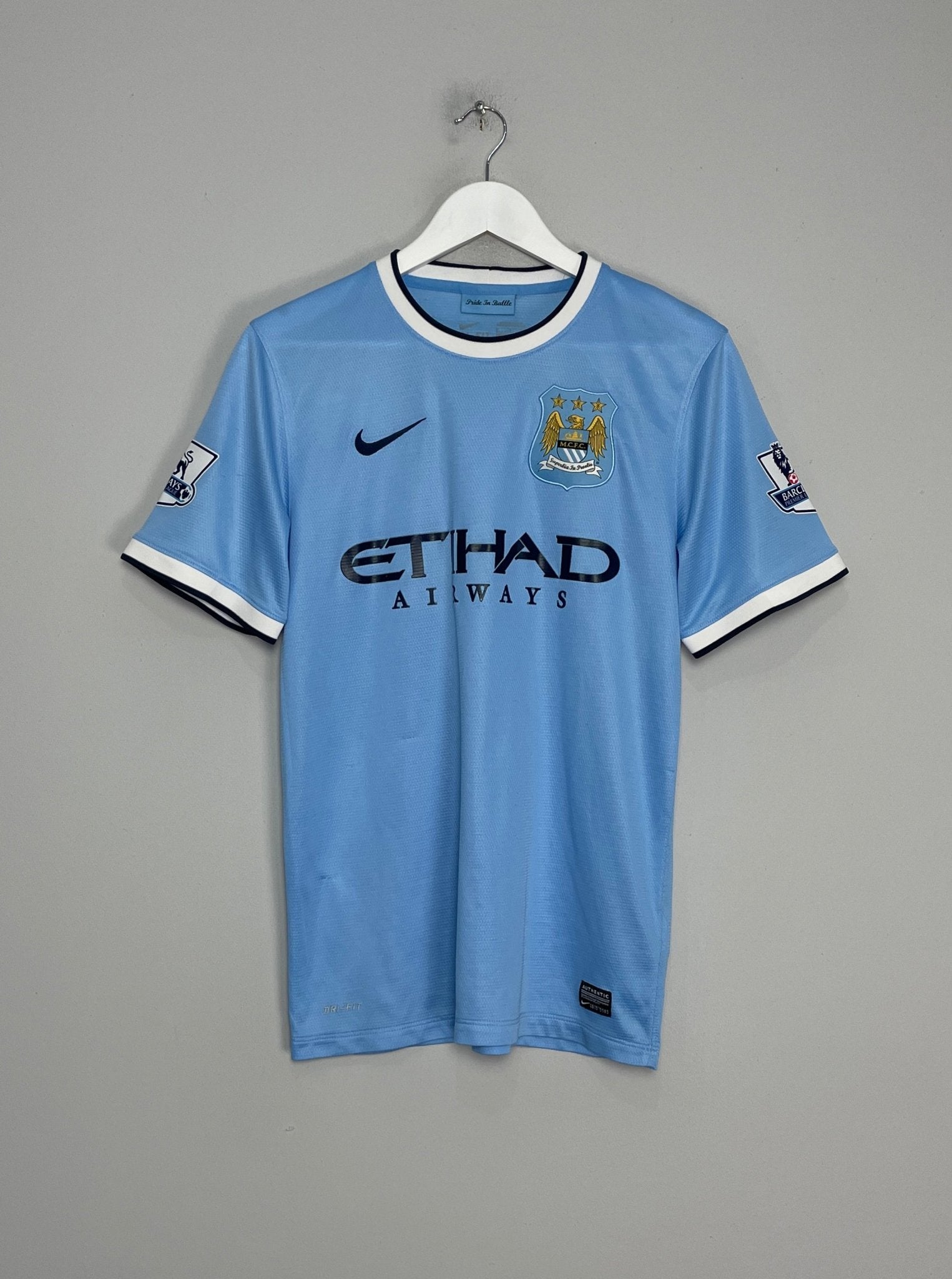 Shop 2013/14 MANCHESTER CITY SILVA #21 HOME SHIRT (M) NIKE, classic football shirts, vintage football shirts & retro soccer jerseys at Cult Kits