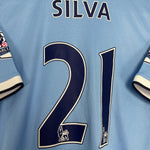 Shop 2013/14 MANCHESTER CITY SILVA #21 HOME SHIRT (M) NIKE, classic football shirts, vintage football shirts & retro soccer jerseys at Cult Kits
