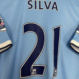 Shop 2013/14 MANCHESTER CITY SILVA #21 HOME SHIRT (M) NIKE, classic football shirts, vintage football shirts & retro soccer jerseys at Cult Kits