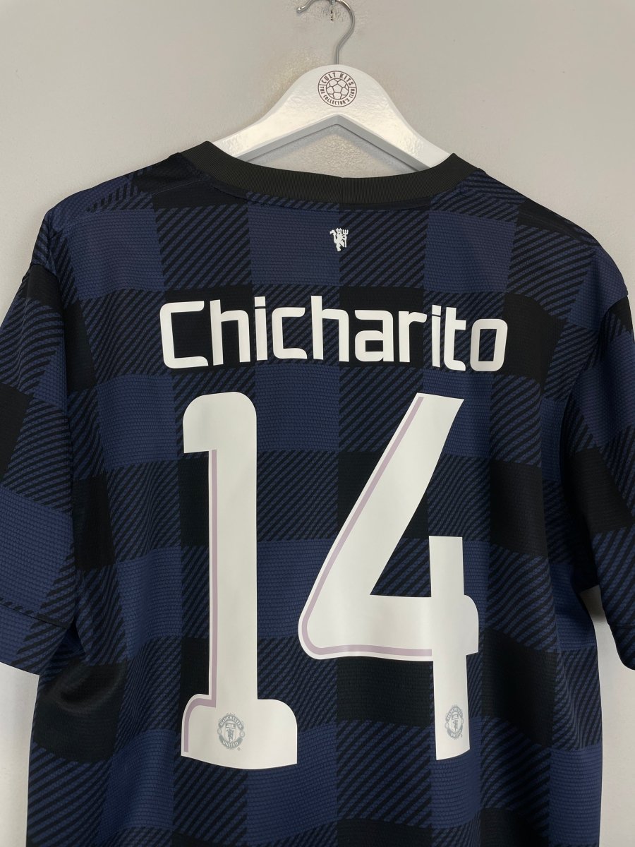 2013/14 MANCHESTER UNITED CHICHARITO 14 AWAY SHIRT (L) NIKE - Cult Kits - Large - Buy Vintage Football Shirts, Authentic Retro Football Shirts For Sale, Classic Football Shirts & Soccer Jersey