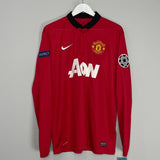 Shop 2013/14 MANCHESTER UNITED CHICHARITO #14 C/L L/S *BNWT* HOME SHIRT (L) NIKE, classic football shirts, vintage football shirts & retro soccer jerseys at Cult Kits