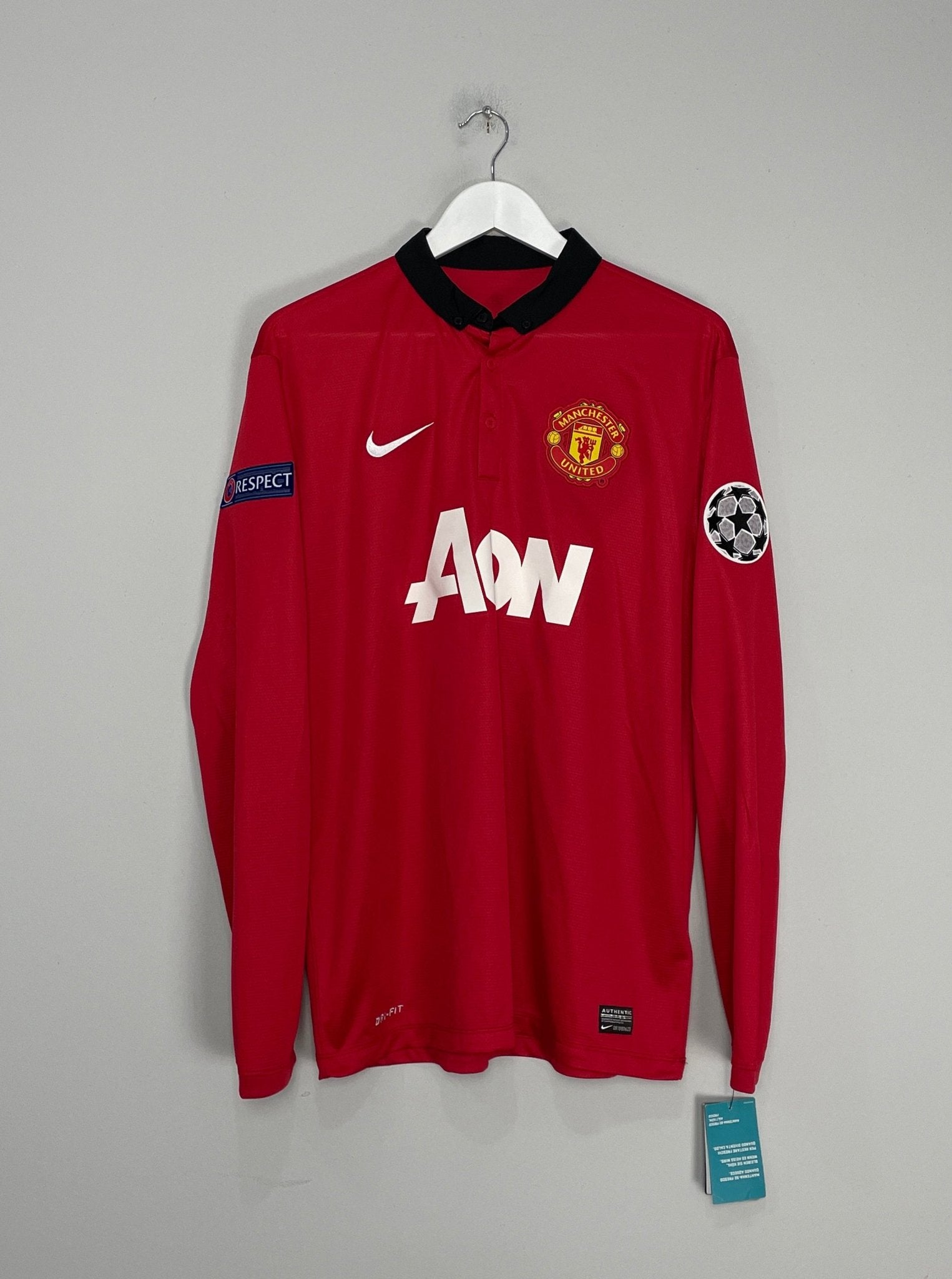 Shop 2013/14 MANCHESTER UNITED CHICHARITO #14 C/L L/S *BNWT* HOME SHIRT (L) NIKE, classic football shirts, vintage football shirts & retro soccer jerseys at Cult Kits