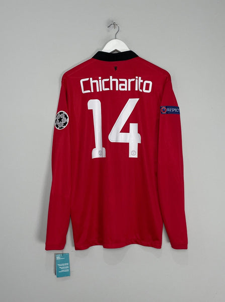 2013/14 MANCHESTER UNITED CHICHARITO #14 C/L L/S *BNWT* HOME SHIRT