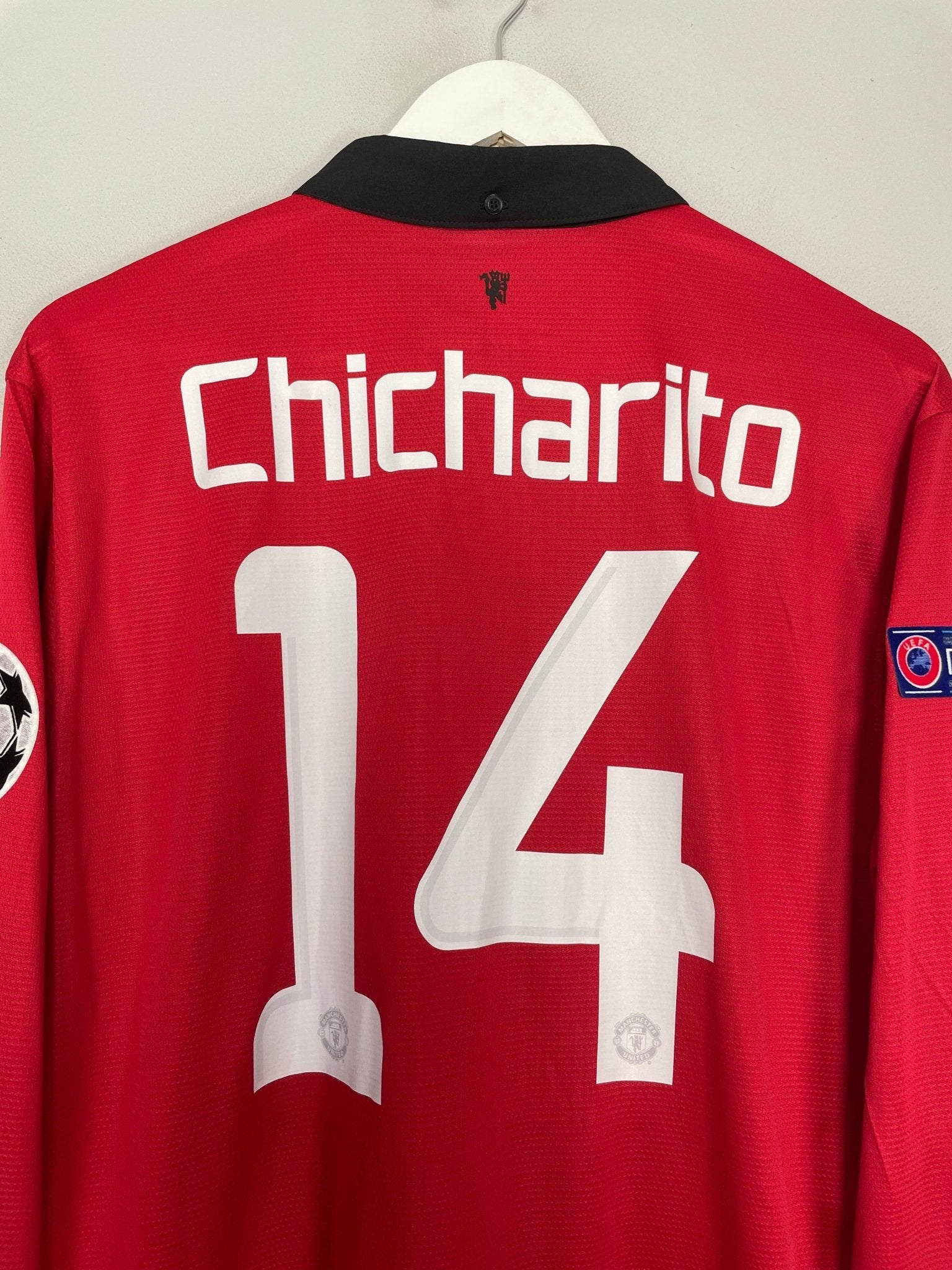 2013/14 MANCHESTER UNITED CHICHARITO #14 C/L L/S *BNWT* HOME SHIRT