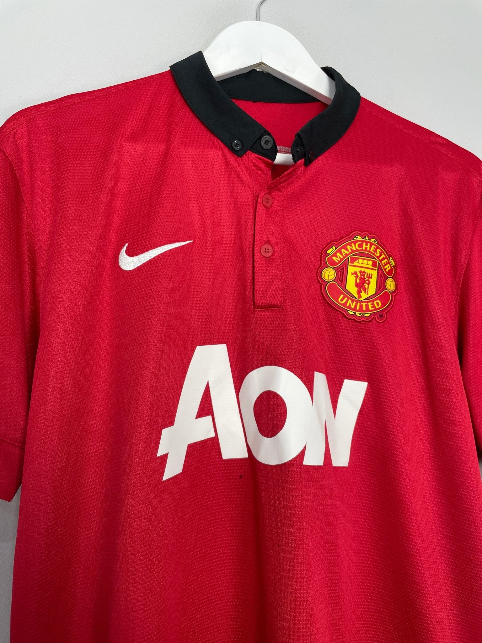 Shop 2013/14 MANCHESTER UNITED VIDIC #15 HOME SHIRT (L) NIKE, classic football shirts, vintage football shirts & retro soccer jerseys at Cult Kits